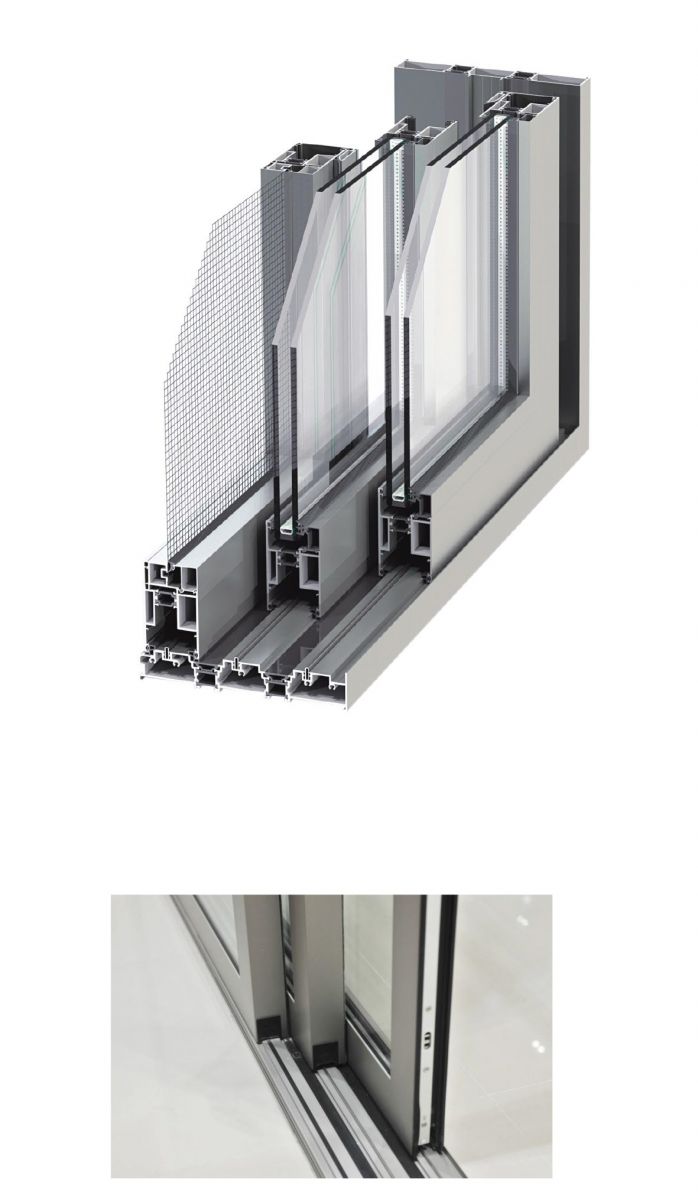 CIVRO CPT140 Cửa đi trượt thường 3 ray
