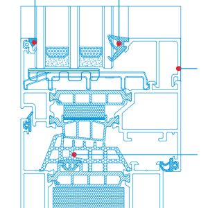 Mặt Cắt Kĩ Thuật Cửa Sổ Quay Lật Vào Trong