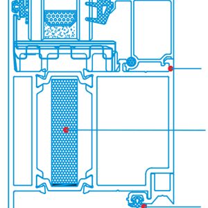 Mặt Cắt Kĩ Thuật Cửa đi Mở Quay Ra Ngoài