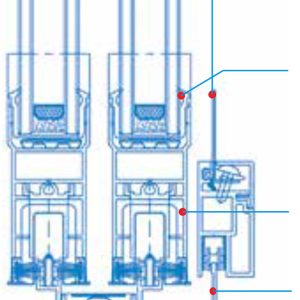 Mặt Cắt Kĩ Thuật Cửa Sổ Trượt Tích Hợp Lưới Chống Con Trùng