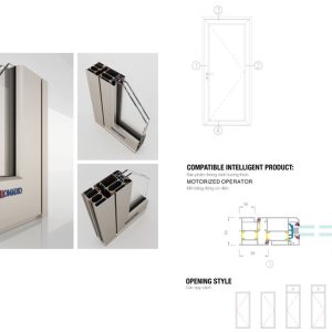 Thanh Profie Cửa đi Mở Quay Ra Ngoài Hệ 65 3